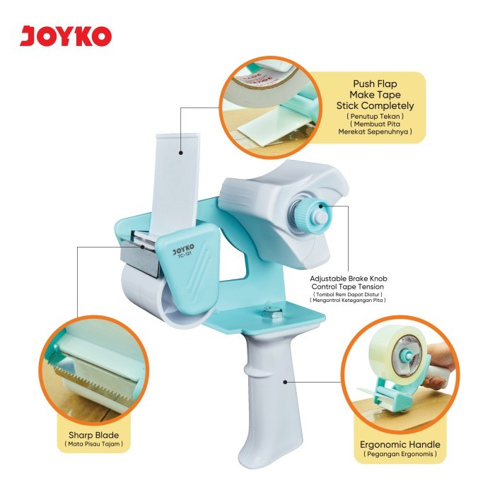 

Produk Viral Tape Cutter Tape Dispenser Pemotong Pita Perekat Joyko Tc-121 Heavy Duty Cod