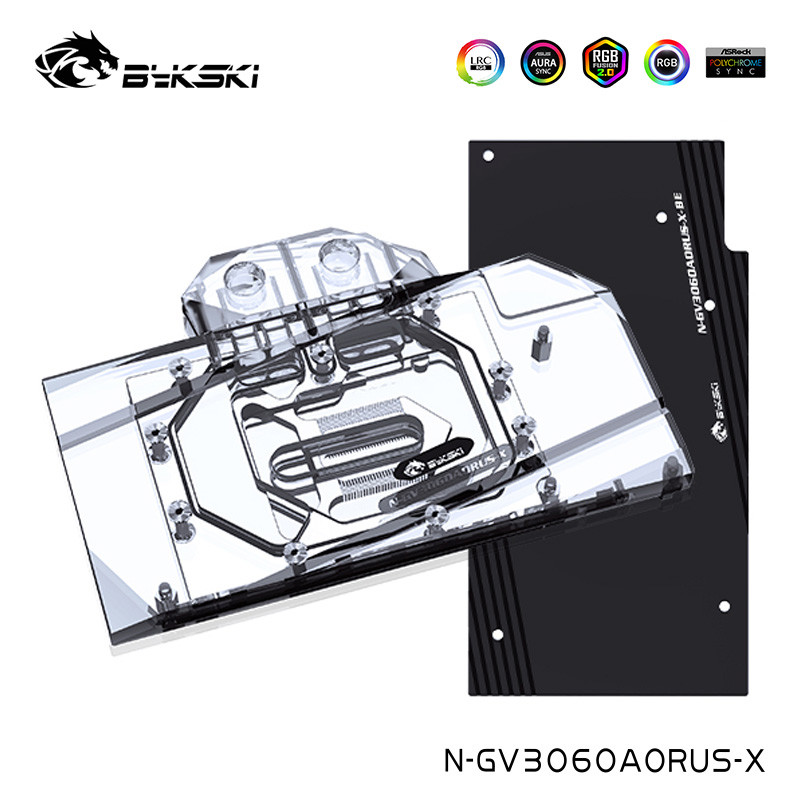 Bykski Water Cooler For Gigabyte AORUS Geforce RTX 3060Ti ELITE 12G VGA Block With Back Plate ,N-GV3