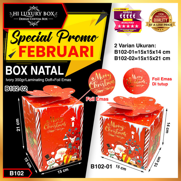 

Box Natal Kotak Hampers Toples 500GrDus Kue Box PackagingB102