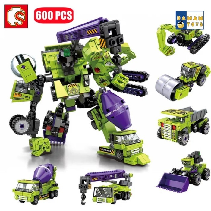 Block Robot Brick Mobil 6 in1 Tranformers Blast Ranger
