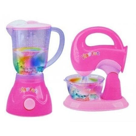 MAINAN ANAK BLENDER DAN MIXER BATERAI SET MY KITCHEN APPLIANCES 018-03