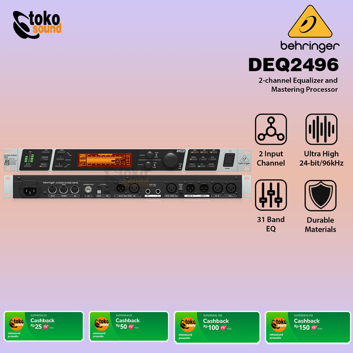 Behringer Ultracurve Pro DEQ2496 2 Channel EQ and Mastering Processor