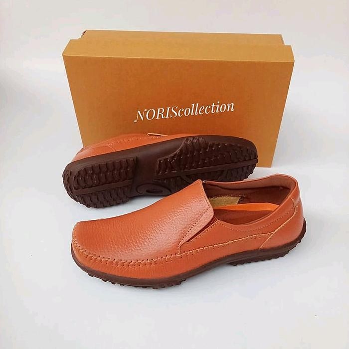 Terlaris Sepatu Santai Pria Kulit Asli Sepatu Casual Pria Sepatu Pria Kulit Asli Coklat Hitam Flat