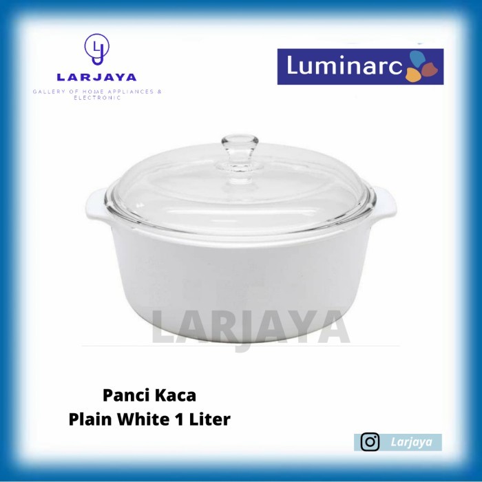 Luminarc Vitroline Panci Keramik 1 Liter + Tutup Kaca