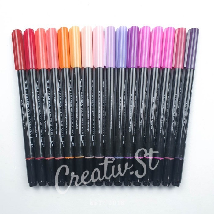 

Lyra Aqua Brush Duo Dual Brush Pen NEW COLOR Part 1 Red Purple Shade