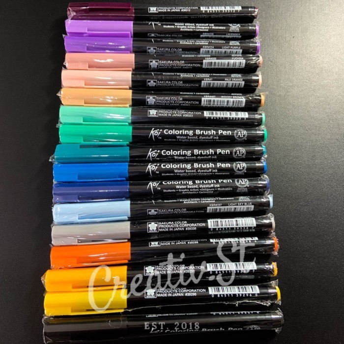 

PROMO! Sakura Koi Coloring Brush Pen 48 Colors Green - Blue Shades