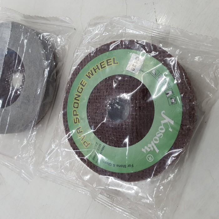 ~~~~~] pva sponge wheel #120 / pva sponge wheel grit 120 sponge kaca batu