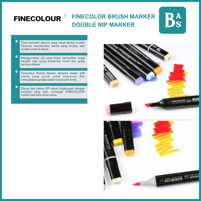 

TERBARU! Finecolor Brush Pen Marker - (Part 8/18)