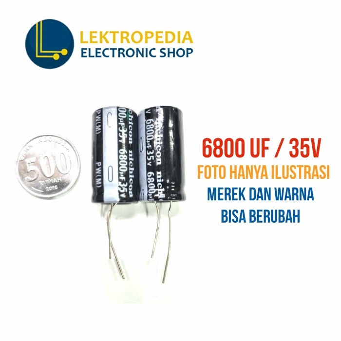 ] Elco 6800uf 35v Kapasitor 6800 uf mikro 35 v volt Elko 35volt