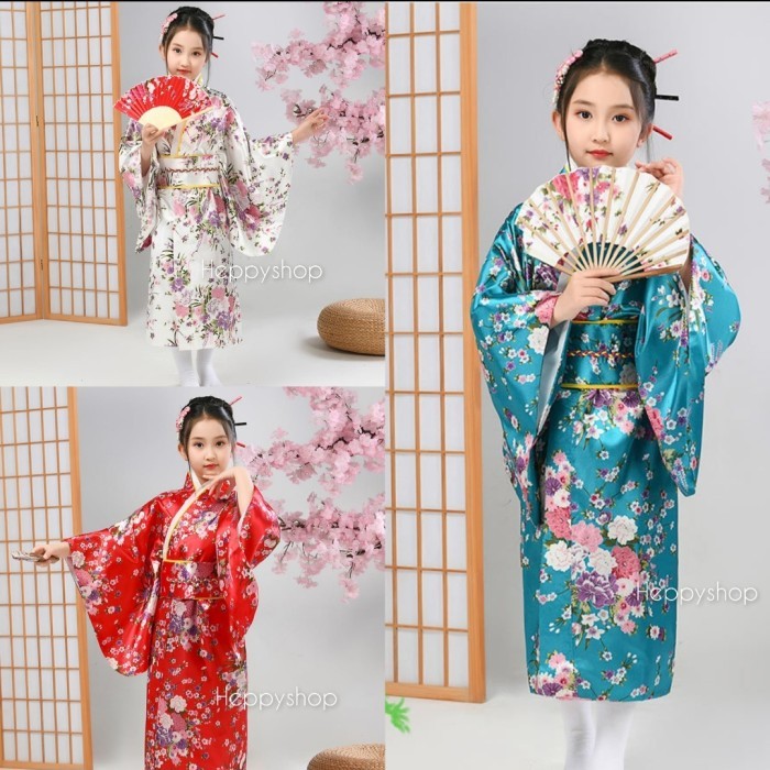 KOSTUM ANAK JEPANG PEREMPUAN KIMONO MATSUMOTO YUKATA BAJU TRADISIONAL