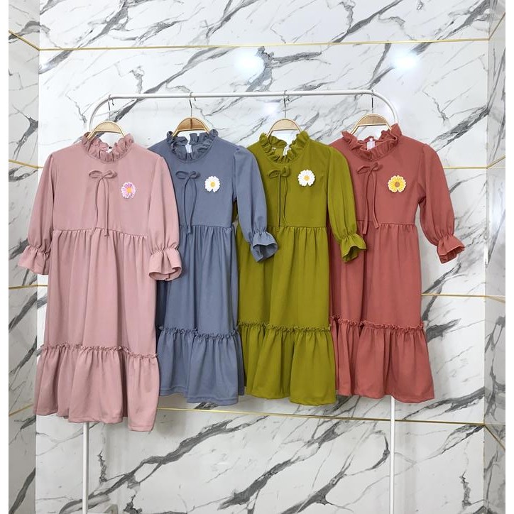 TUNIK ANAK TRIXIE SML BABY.CLOTH UNTUK UMUR 3-11 TAHUN BAJU MUSLIM DRESS CEWEK TANGGUNG PANJANG