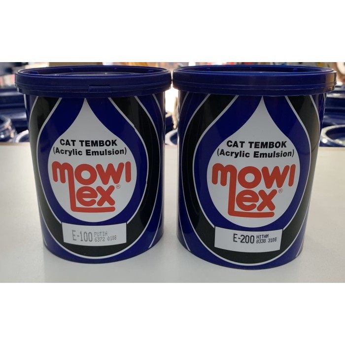 Cat Tembok Interior Mowilex Emulsion Hitam & Putih 1Kg