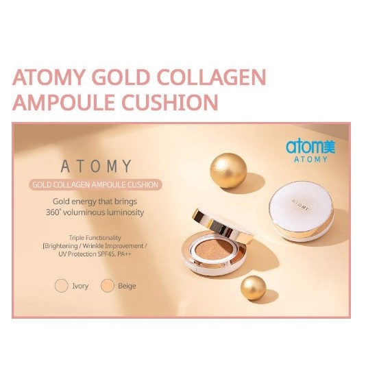 ATOMY GOLD COLLAGEN AMPOULE CUSHION | Pemutih, Perbaikan Kerut, Perlindungan Uv