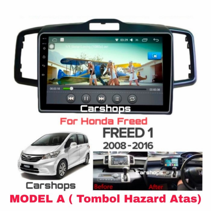 Frame Headunit Android 10 Inch Honda Freed + Kabel PNP Honda Freed