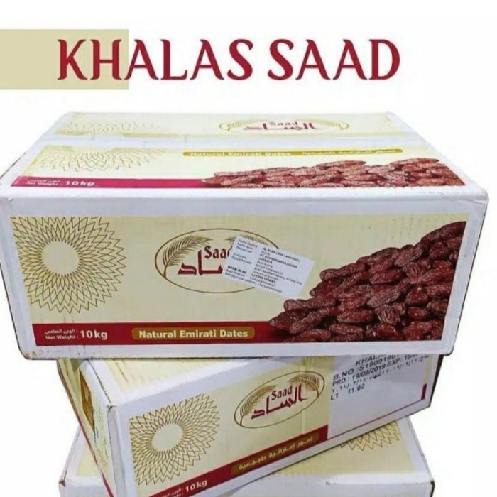 

kurma khalas saad kartonan isi 10 kilo fresh original
