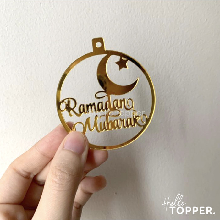 

Terlaris Hiasan Hampers Lebaran Idul Fitri Akrilik Mirror Tag Ramadhan Mubarak SALE