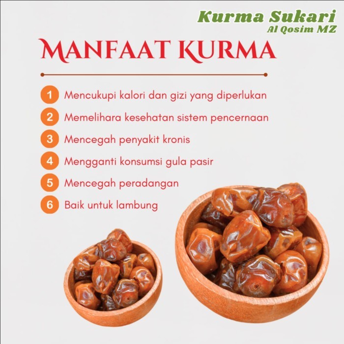 

Kurma Sukari 3 KG Kurma Premium Organik Al Qosim Sukkari Original