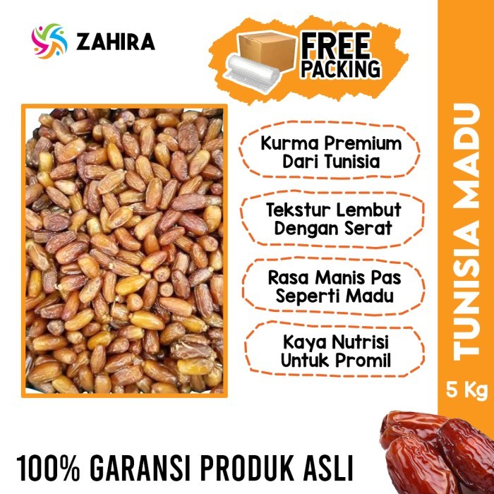

Kurma Tunisia Madu 5Kg Premium Promil BPOM Asli Penuh Nutrisi