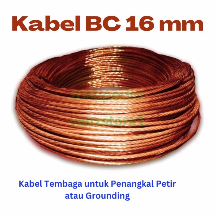 Produk Terbaik] Kabel BC 16mm tembaga