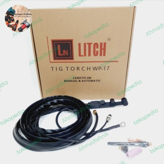 READY STOK LITCH WP-17 TIG TORCH STANG MESIN LAS ARGON TIG MANUAL DAN OTOMATIS