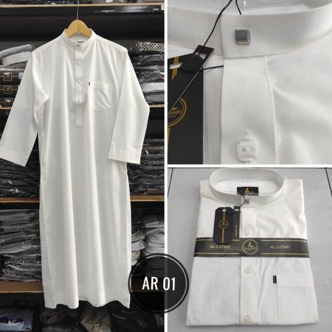 Jubah / Gamis Al Lutfi Anak Remaja Putih