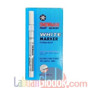 

Spidol paint marker snowman extra fine Point Putih 12 pcs