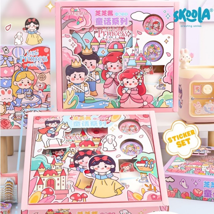 

Sale Skoola Stationery Sticker Set Notebook Washi Tape Anak Perempuan- Hime
