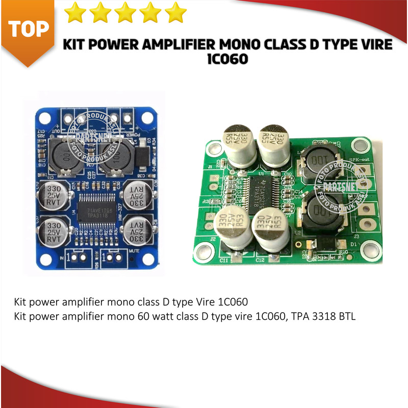 Kit power amplifier mono class D type Vire 1C060