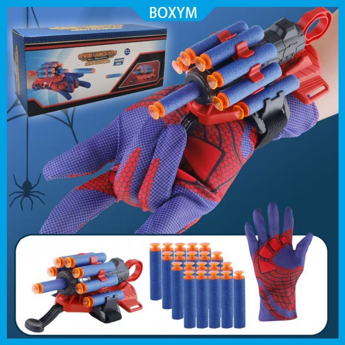 TERBARU! Sarung Tangan Spider Man / Superhero Pistol Sarung Tangan Mainan / Mainan Menembak