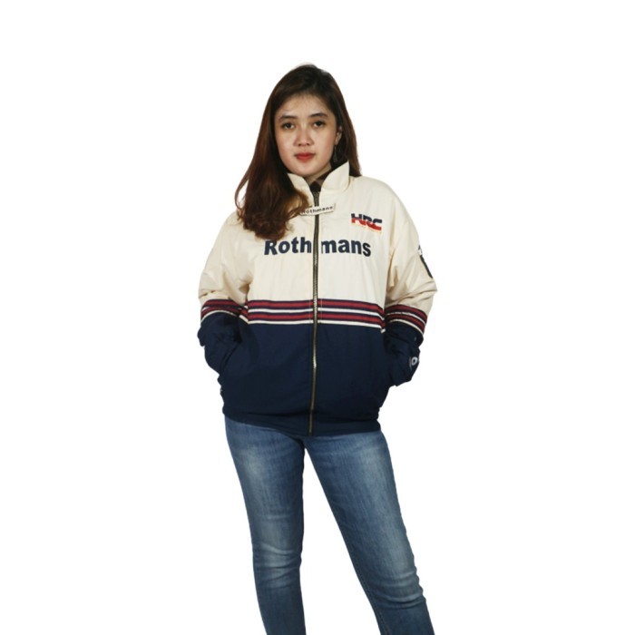[EV] - JAKET MOTOR PRIA HONDA ROTHMANS TEAM JACKET VINTAGE