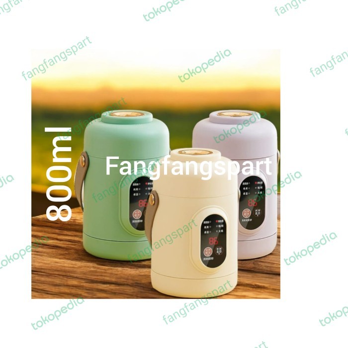 Termos Panci Ceramic MultifungsiMini CookerPortabelListrik Hotpot