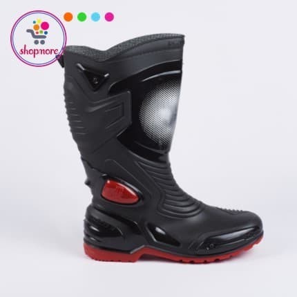 SEPATU BOOTS MOTOR WATERPROOF ANTI AIR - SEPATU BIKER KARET AP BOOTS M