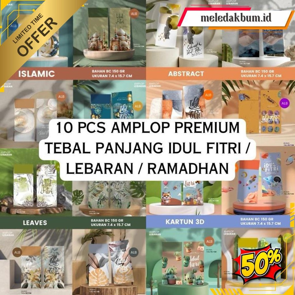 

[10Pcs] Kertas Amplop Angpao Lebaran 2025 Premium Tebal Panjang Profesional Idul Fitri Aesthetic Ramadham Siap Kirim
