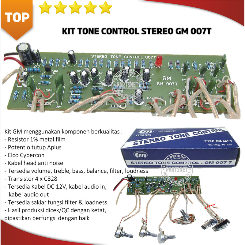 Kit tone control stereo GM 007T