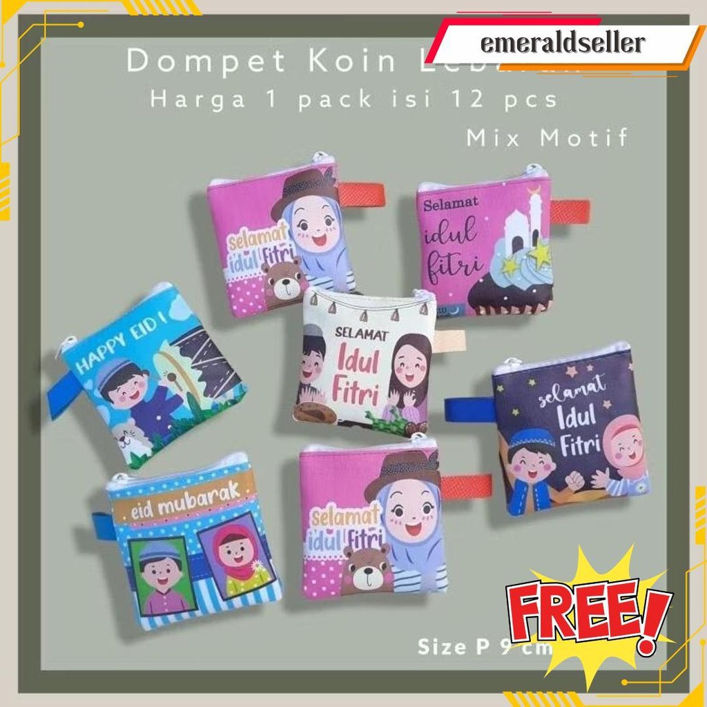 

( Dpt 12 Pcs ) Amplop Lebaran Angpao Lebaran Dompet Kotak Koin Lebaran Original Produk