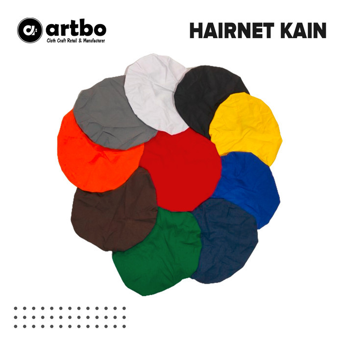 Hairnet Kain / Penutup Kepala / Nurse Cap / Mob Cap