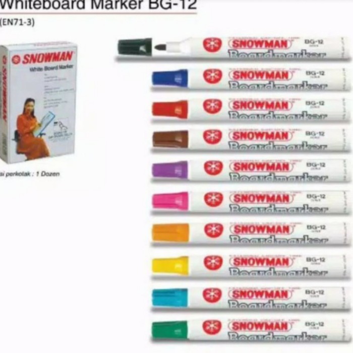 

Spidol Boardmarker Snowman BG 12 Sedus (12 Pcs)