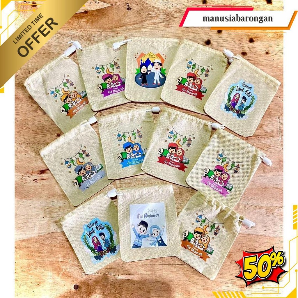 

Amplop Lebaran Mini Pouch Serut Kain/Amplop Kain Viral Serbaguna Terlaris