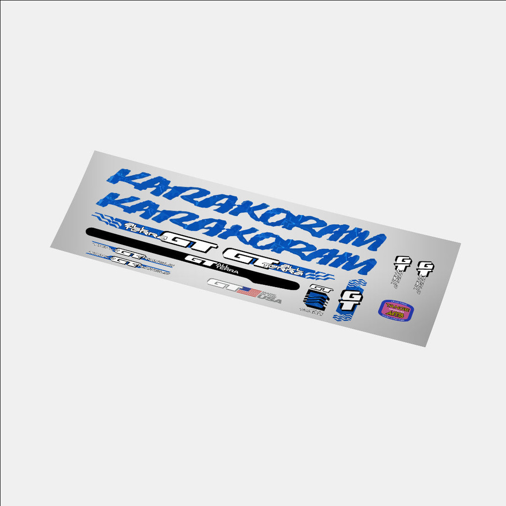 GT 1991 Karakoram Frameset / Sticker / Decal Sepeda