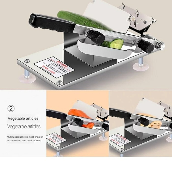 MESIN PENGIRIS DAGING MANUAL MEAT SLICER ALAT POTONG TEMPE TIPIS TIPIS