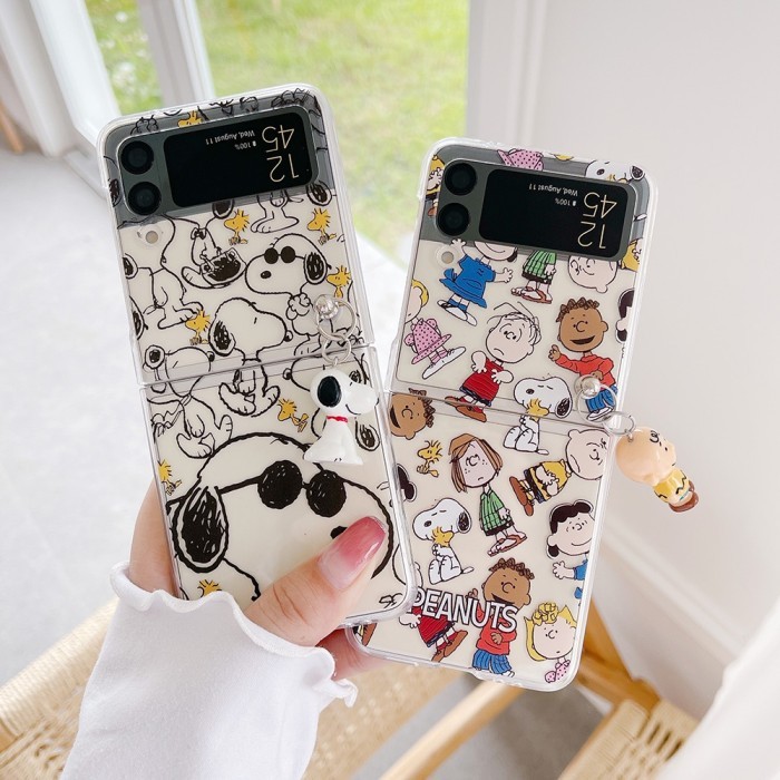 Terlaris READY snoopy pendant case samsung z flip 3 5G casing z flip3 lucu SALE