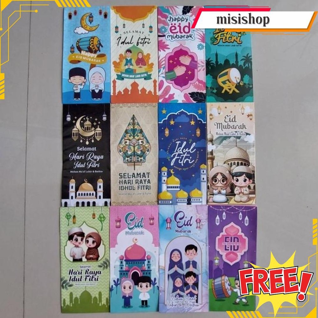 

Amplop Lebaran Panjang Premium Bahan Ap120 7.5X16 Cm 1 Pack Isi 10 Lembar | Bebas Pilih Motif | Angpao Lebaran Idul Fitri Cod