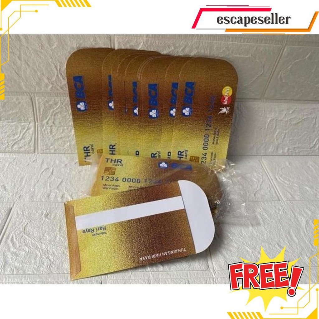 

Amplop Ampau Lebaran Atm Uk Medium Isi 100 50 10 Lembar - Bca Hitam, 10 Lembar Original Produk