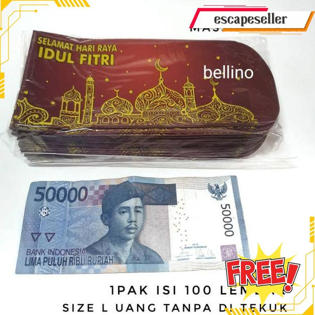 

100Pcs Dan 50Pcs Amplop Idul Fitri Karakter Ukuran Besar L 8X15Cm Amplop Ampau Lebaran Grosir 1 Pak Bisa Cod