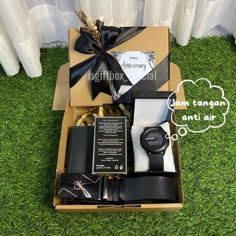 

ORIGINAL (JAM ANTI AIR)HAMPERS COWOK EDISI FULL BLACK (HARD BOX PREMIUM) Ah67