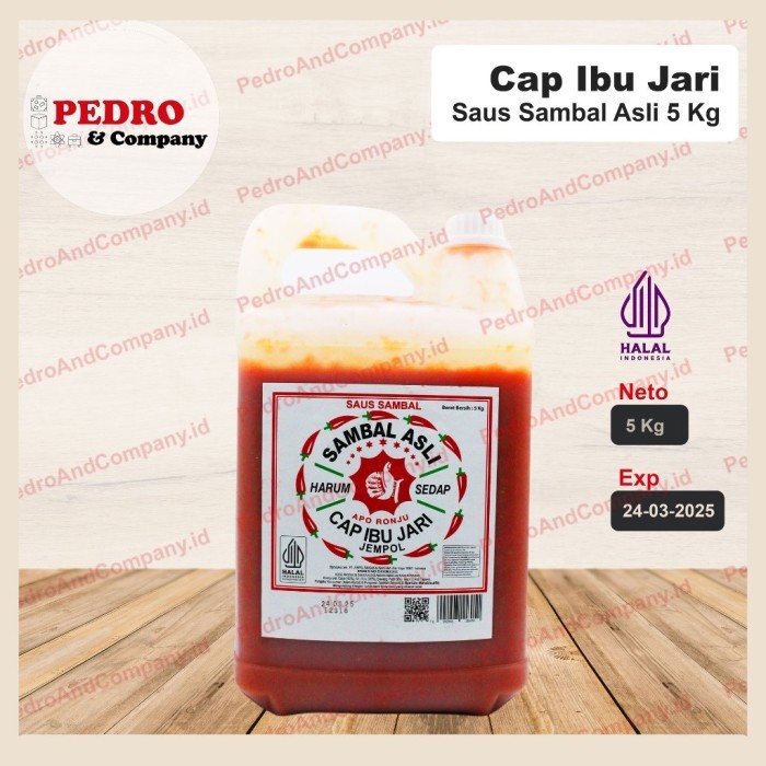 

TERLARIS SAMBAL ASLI CAP IBU JARI JEMPOL 5 KG - CHILI SAUCE SAUS SAMBAL JERIGEN MURAH!!! MURAH