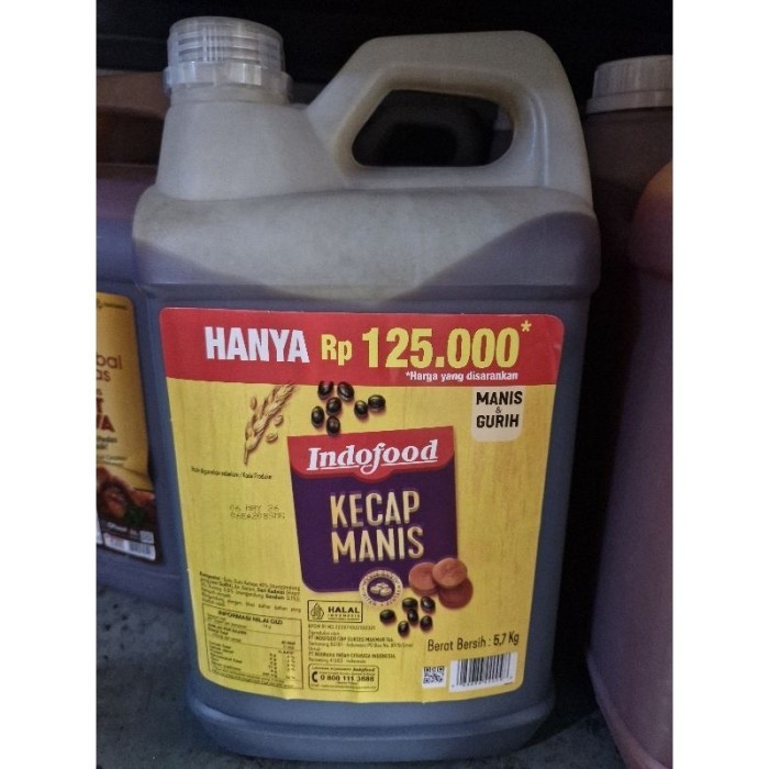 

TERLARIS KECAP MANIS INDOFOOD JERIGEN 5.7KG GROSIR GOJEK MURAH!!! MURAH