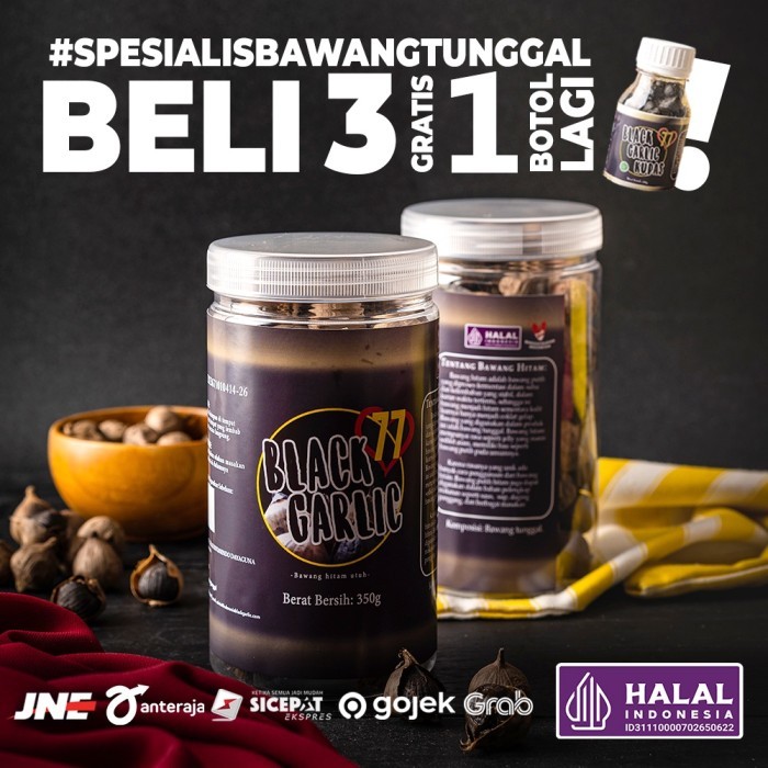 

TERLARIS BAWANG PUTIH HITAM TUNGGAL - BLACK GARLIC HERBAL - 350GRAM MURAH!!! MURAH