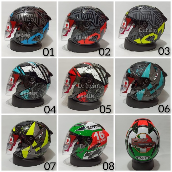 Helm Kyt Galaxy Slide Motif Double Visor