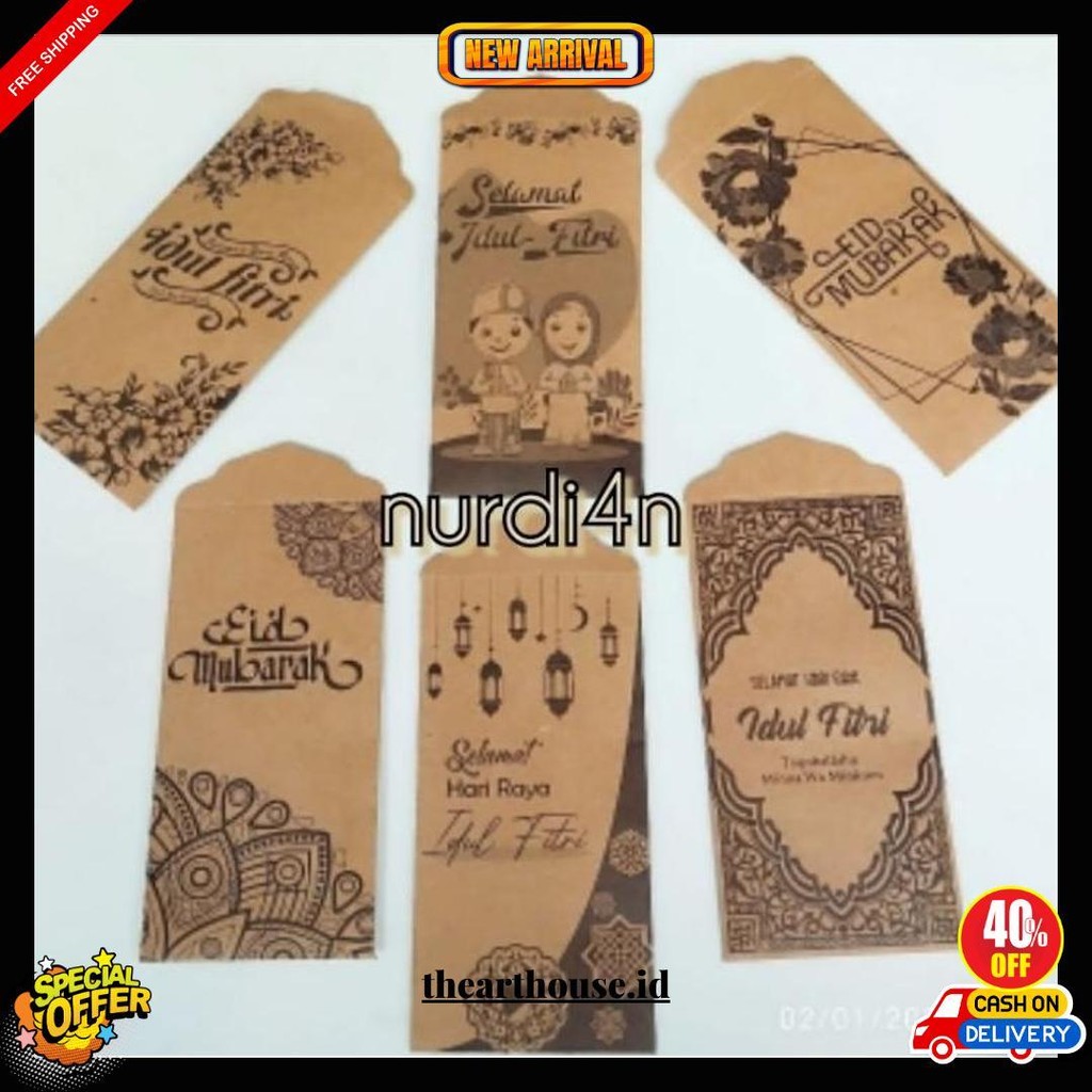 

( 1 Pak ) Angpau Lebaran Karakter / Amplop Permen Cod